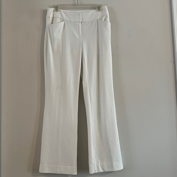 INC International Concepts Cream Trousers Size 6 - Picture 1 of 9